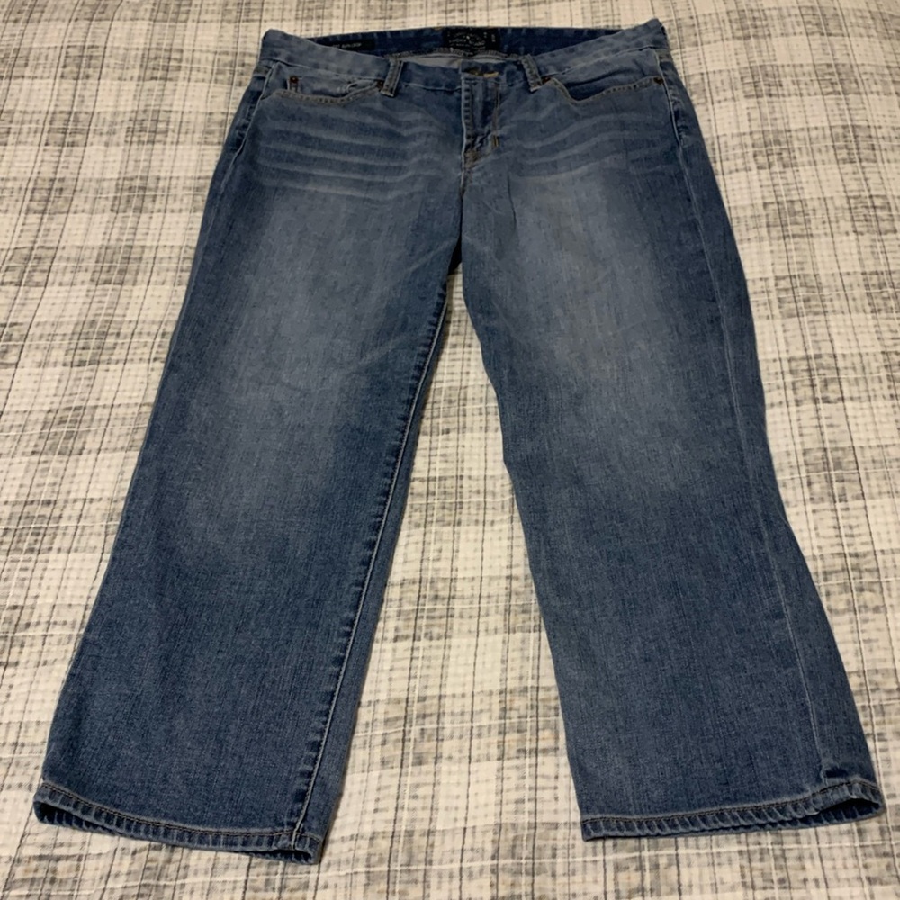 Lucky brand size 12 sweet jean crop blue jeans